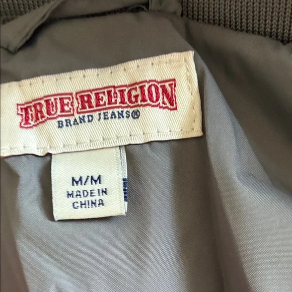 True Religion Gray and Red Kids Puffer Jacket - Picture 6 of 10